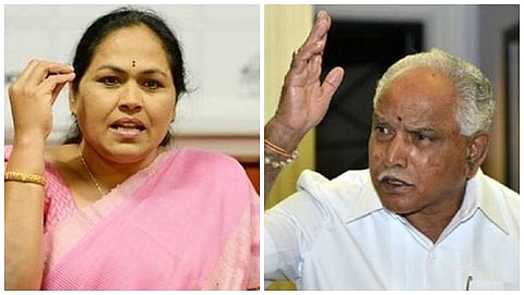 ಶೋಭಾ ಕರಂದ್ಲಾಜೆ-ಬಿ ಎಸ್ ಯಡಿಯೂರಪ್ಪ(ಸಂಗ್ರಹ ಚಿತ್ರ)