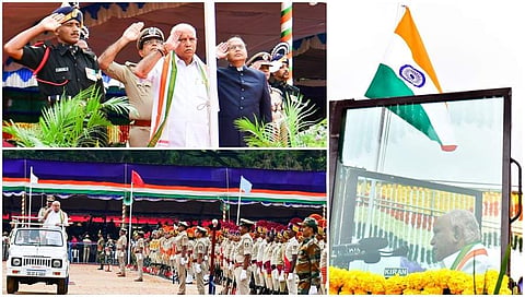 ಮಾಣಿಕ್ ಶಾ ಪರೇಡ್ ಮೈದಾನದಲ್ಲಿ ಧ್ವಜಾರೋಹಣ ನೆರವೇರಿಸಿದ ಮುಖ್ಯಮಂತ್ರಿ ಬಿ ಎಸ್ ಯಡಿಯೂರಪ್ಪ