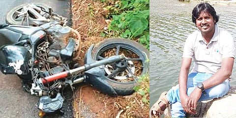 ಅಪಘಾತಕ್ಕೀಡಾದ ಪತ್ರಕರ್ತ ಹನುಮಂತು