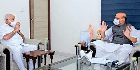 ಸಚಿವ ರಾಜನಾಥ್ ಸಿಂಗ್ ಅವರನ್ನು ಗುರುವಾರ ಭೇಟಿಯಾದ ಸಿಎಂ ಯಡಿಯೂರಪ್ಪ