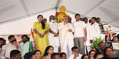ಪ್ರತಿಭಟನೆಯಲ್ಲಿ ಕೆಪಸಿಸಿ ಕಾರ್ಯಾಧ್ಯಕ್ಷ ರಾಮಲಿಂಗಾರೆಡ್ಡಿ