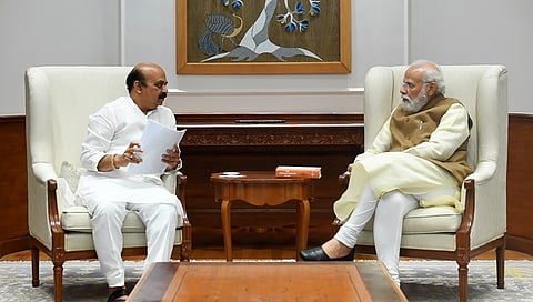 ಇಂದು ದೆಹಲಿಯಲ್ಲಿ ಪ್ರಧಾನ ಮಂತ್ರಿಗಳನ್ನು ಭೇಟಿ ಮಾಡಿದ ಸಿಎಂ ಬಸವರಾಜ ಬೊಮ್ಮಾಯಿ