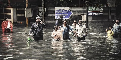 ತಮಿಳುನಾಡಿನಲ್ಲಿ ಭಾರೀ ಮಳೆಯ ಚಿತ್ರ