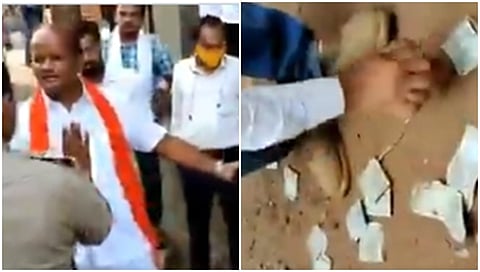 ಬಿಜೆಪಿ ಅಭ್ಯರ್ಥಿ, ಮತ್ತೊಂದೆಡೆ ಹಣದ ಚಿತ್ರ