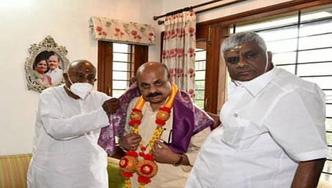 ದೇವೇಗೌಡ-ಬಸವರಾಜ್ ಬೊಮ್ಮಾಯಿ-ರೇವಣ್ಣ