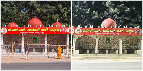 ಗುಂಬಜ್ ಮಾದರಿ ಹಾಗೂ ತೆರವುಗೊಂಡ ನಂತರದ ಚಿತ್ರ