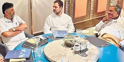 ಡಿಕೆ ಶಿವಕುಮಾರ್, ರಾಹುಲ್ , ಸಿದ್ದರಾಮಯ್ಯ