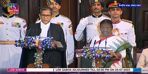 ದೇಶದ 15ನೇ ರಾಷ್ಟ್ರಪತಿಯಾಗಿ ದ್ರೌಪದಿ ಮುರ್ಮು ಪ್ರತಿಜ್ಞಾ ವಿಧಿ ಸ್ವೀಕಾರ