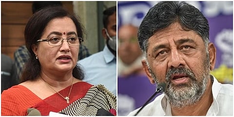 ಸಂಸದೆ ಸುಮಲತಾ, ಕೆಪಿಸಿಸಿ ಅಧ್ಯಕ್ಷ ಡಿಕೆ ಶಿವಕುಮಾರ್ ಸಾಂದರ್ಭಿಕ ಚಿತ್ರ