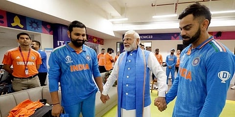 ಡ್ರೆಸ್ಸಿಂಗ್ ರೂಮ್ನಲ್ಲಿ ಪ್ರಧಾನಿ ಮೋದಿ