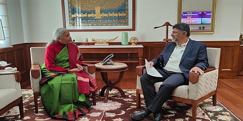 ಕೇಂದ್ರ ಹಣಕಾಸು ಸಚಿವೆ ನಿರ್ಮಲಾ ಸೀತಾರಾಮನ್ರನ್ನು ಭೇಟಿ ಮಾಡಿದ ಉಪಮುಖ್ಯಮಂತ್ರಿ ಡಿಕೆ ಶಿವಕುಮಾರ್