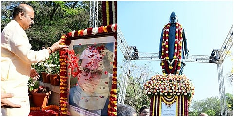 ಕೆ ಸಿ ರೆಡ್ಡಿ ಕಂಚಿನ ಪ್ರತಿಮೆ ಅನಾವರಣ