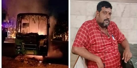 ಬಿಎಂಟಿಸಿ ಬಸ್ ನಲ್ಲಿ ಬೆಂಕಿ, ಕಂಡಕ್ಟರ್ ಸಜೀವ ದಹನ