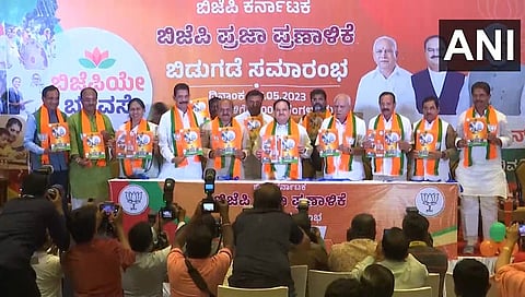 ಪ್ರಣಾಳಿಕೆ ಬಿಡುಗಡೆ ಮಾಡಿದ ಜೆಪಿ.ನಡ್ಡಾ.