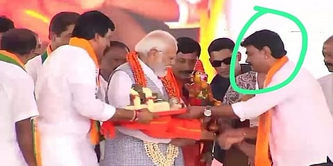 ಚನ್ನಪಟ್ಟಣದಲ್ಲಿ ಪ್ರಧಾನಿ ಮೋದಿಗೆ ಸನ್ಮಾನ ಕಾರ್ಯಕ್ರಮದ ಚಿತ್ರ