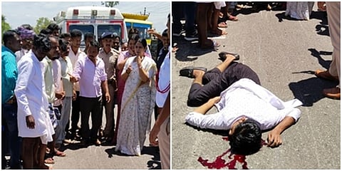 ಅಪಘಾತದಿಂದ ರಕ್ತದ ಮಡುವನಲ್ಲಿ ಬಿದ್ದಿರುವ ಯುವಕರನ್ನು ಆಸ್ಪತ್ರೆಗೆ ಸಾಗಿಸಲು ನೆರವಾದ ಸಚಿವೆ ಲಕ್ಷ್ಮಿ ಹೆಬ್ಬಾಳ್ಕರ್