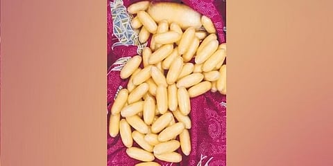 ಕ್ಯಾಪ್ಸುಲ್ಗಳಲ್ಲಿ ತುಂಬಿರುವ ಕೊಕೇನ್
