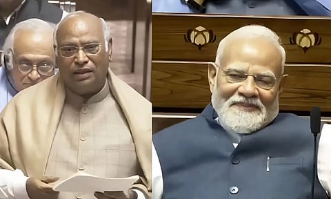 எங்களை காதலித்துவிட்டு மோடியை திருமணம் செய்து கொண்டார்.. கார்கே பேச்சால் அவையில் கலகல | Rajyashaba