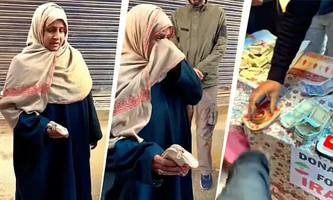 ‘கணவர் கொடுத்த கடைசி பரிசு’... ஈரான் மக்களுக்கு உதவியாக வழங்கிய காஷ்மீர் பெண்!