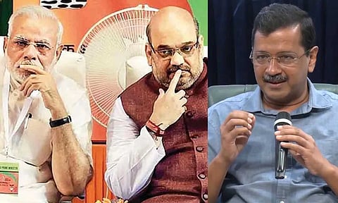 PM Modi, Amit Shah, Arvind Kejriwal,