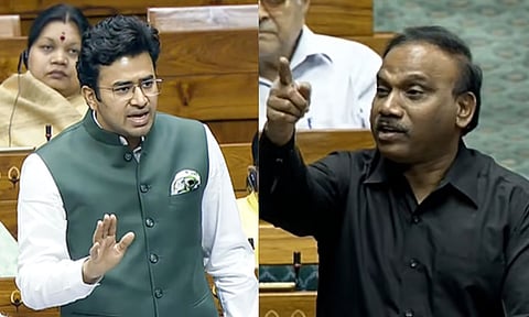 VIDEO: தேசியவாதம் குறித்து இவர் எங்களுக்கு சொல்லித் தர தேவையில்லை.. பாஜக எம்.பி.க்கு ஆ.ராசா பதிலடி வைரல்