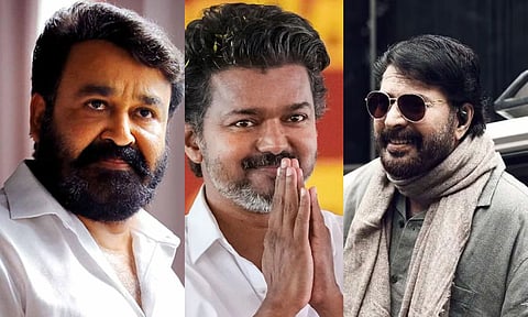 விஜய் வெற்றி: மம்மூட்டி, மோகன்லால் வாழ்த்து