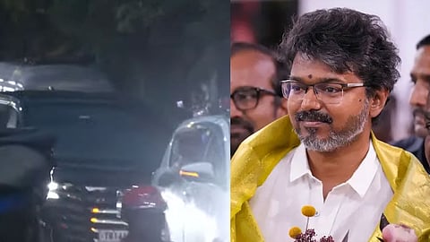 நாளை மாலை 3 மணிக்கு பதவி ஏற்க ஆளுநரிடம் நேரம் கேட்டார் த.வெ.க. தலைவர் விஜய்