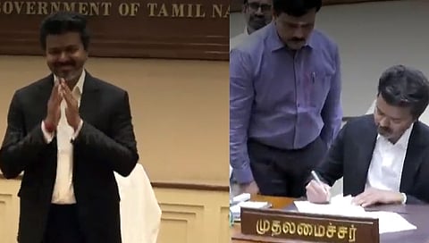 தமிழக முதலமைச்சராக த.வெ.க. தலைவர் விஜய் பதவி ஏற்பு விழா..! Live Updates