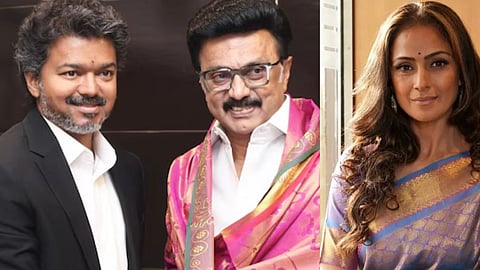 ஸ்டாலினை சந்தித்த முதலமைச்சர் விஜய்..நடிகை சிம்ரன் பாராட்டு!