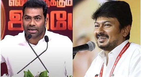 தோல்வியின் விரக்தியில் எதிர்க்கட்சித் தலைவர் உதயநிதி பேசுகிறார் - அமைச்சர் ஆதவ் அர்ஜுனா