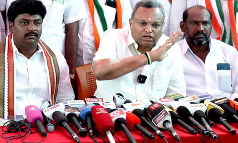 தி.மு.க.வின் முதுகில் குத்தியதா காங்கிரஸ்? எம்.பி. கார்த்தி சிதம்பரம் விளக்கம்