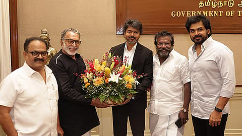 முதலமைச்சர் விஜயை சந்தித்த தென்னிந்திய நடிகர் சங்க நிர்வாகிகள்
