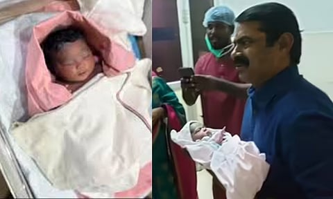 தாயும், சேயும் நலம்..!- வைரலாகும் சீமானின் பெண் குழந்தை புகைப்படம்
