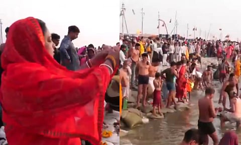 திரிவேணி சங்கமத்தில் திரண்ட பக்தர்கள்.. அனுமன் கோவிலில் சிறப்பு வழிபாடு