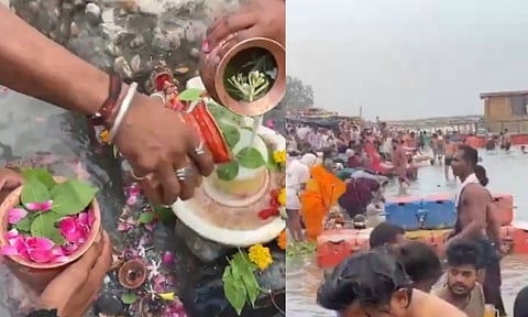 கங்கா தசரா: அயோத்தி சரயூ நதியில் மக்கள் புனித நீராடல் | Video