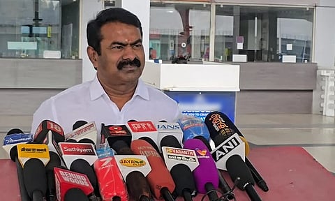 2500 டிஎம்சி தண்ணீரை கடலில் விட்டுவிட்டு கர்நாடகாவிடம் கெஞ்சுவதா?- சீமான்