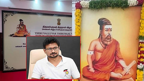 ஆளுநர் மாளிகையில் திருவள்ளுவருக்கு மறுபடியும் காவி பெயிண்ட்: உதயநிதி ஸ்டாலின் கண்டனம்