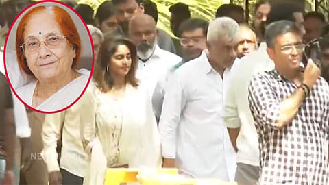 அஜித் குமார் தாயார் உடல் தகனம் செய்யப்பட்டது