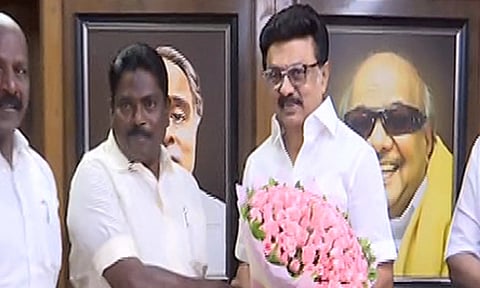 ADMK EX Minister Benjamin met DMK Leader MK Stalin