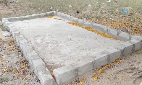 கொலையுண்ட சிறுவன் புதைக்கப்பட்ட இடம்.