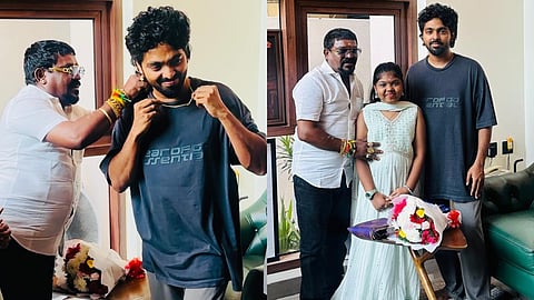 ஜி.வி. பிரகாஷ்-க்கு தங்க சங்கிலி பரிசளித்த பாடகர் வேல்முருகன்!