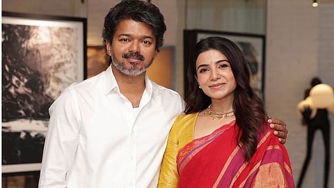 Actress Samantha meets cm vijay