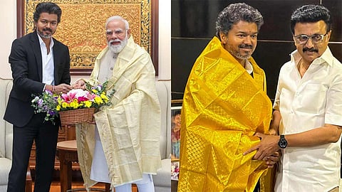 PM Modi - CM Vijay, CM Vijay - MK Stalin