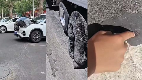 VIDEO | ஐரோப்பிய நாடுகளை வாட்டி வதைக்கும் வெப்பத்தால் உருகிய சாலை: பரிதவிக்கும் மக்கள்- 1300 பேர் பலி