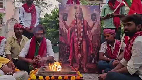 Akhilesh Yadav Portrayed as Krishna