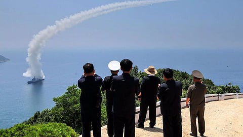Kim oversees trials on 5,000-ton warship