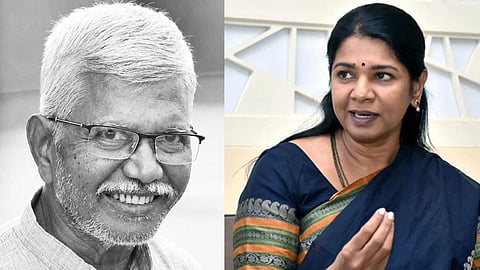 எழுத்தாளர் பூமணி- கனிமொழி
