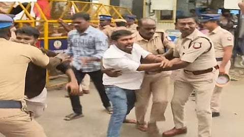 Chennai NEET Raj Bhavan protest