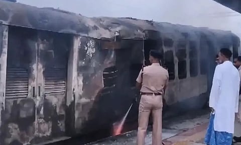 Train fire accident