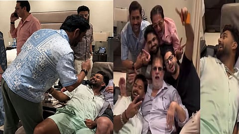 Dhoni parties with Rishabh Pant